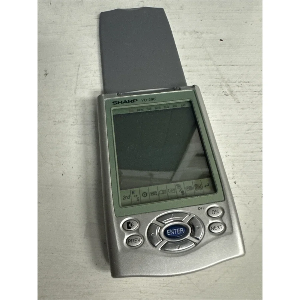 Vintage Sharp YO-290 Silver Handheld Personal Organizer
